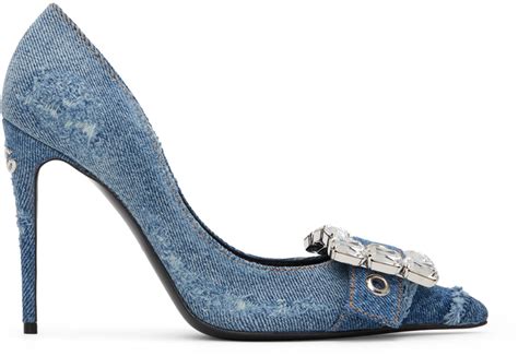 dolce gabbana denim heels